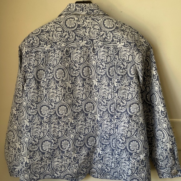 Drapers and Damon’s Jacket. blue with Floral Print. Size M. NWT - Picture 8 of 9